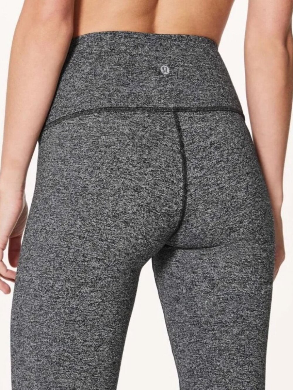 Lululemon size 8 leggings herringbone grey black heather